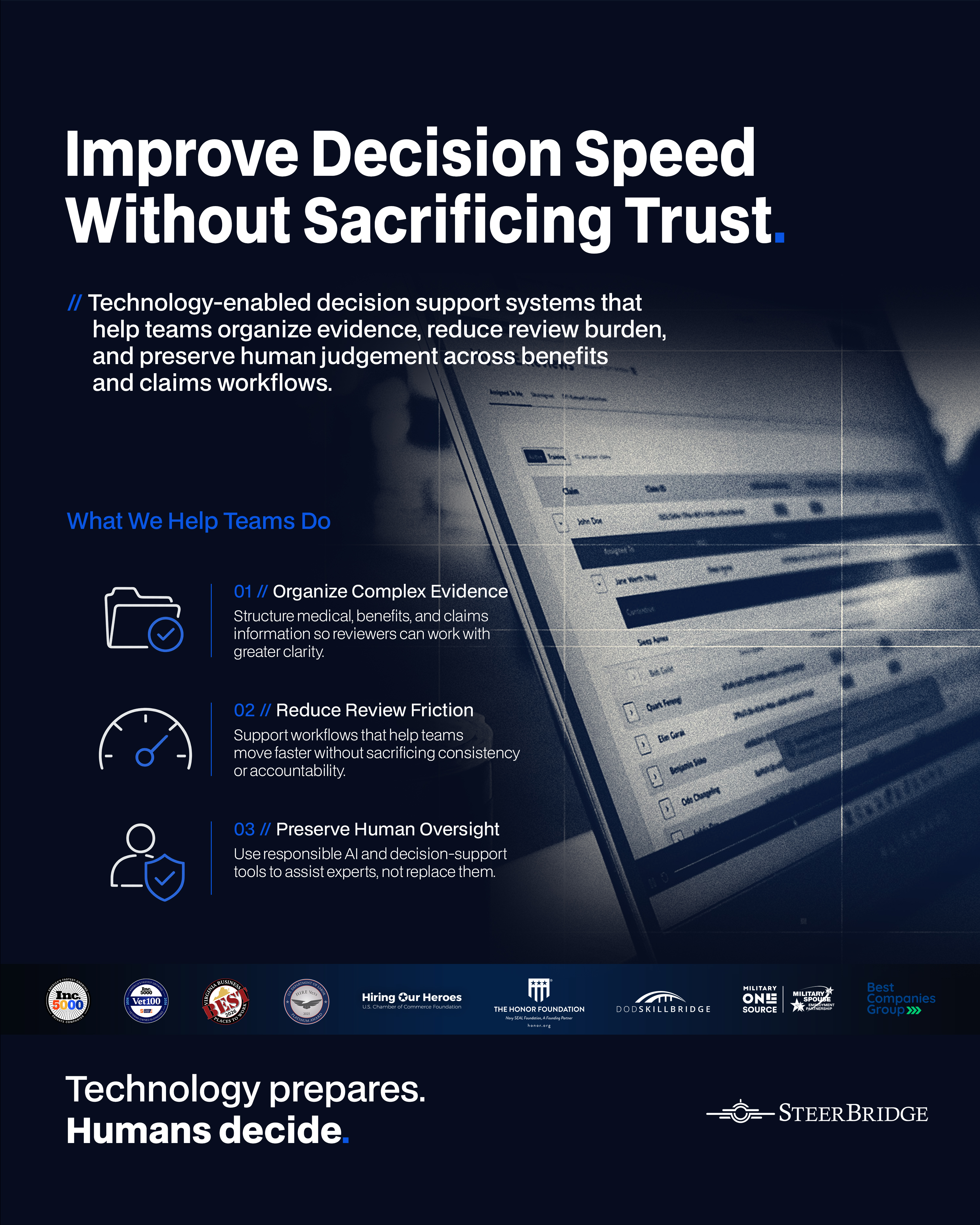 Faster Decisions. Trusted Outcomes.